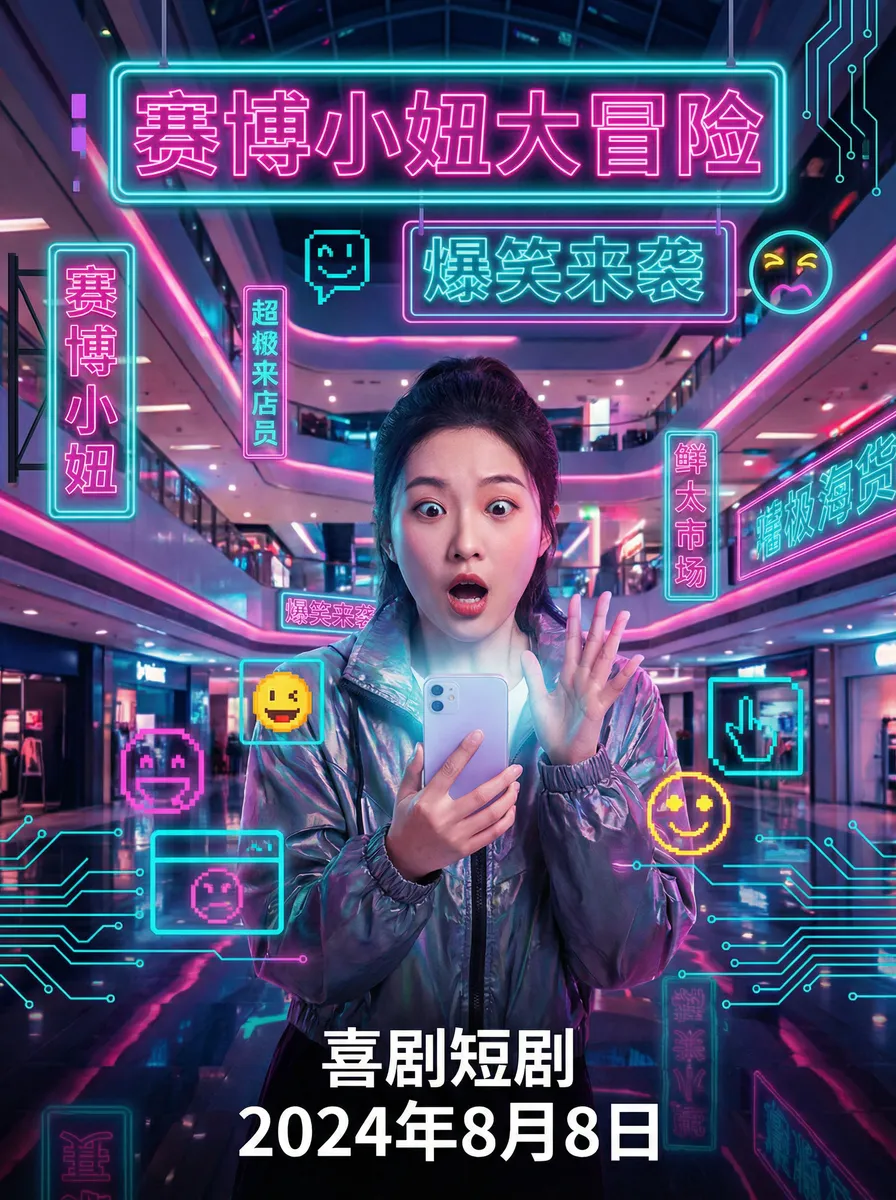 免费岛国片在线播放 搞笑喜剧短剧 - 赛博小妞大冒险海报